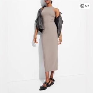 Wild Fable Sleeveless Racerback Light Brown Midi Dress